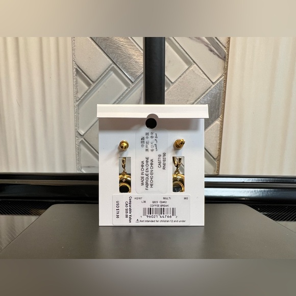 Kate Spade Donut Coffee Break Donut Huggies Earrings - Picture 7 of 12